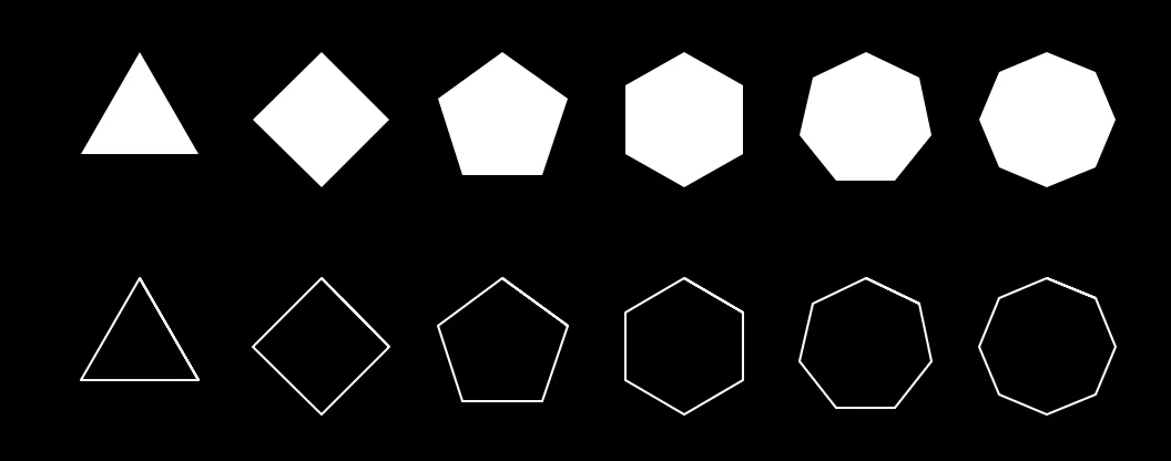 More shapes, just by changing the number of sides!
