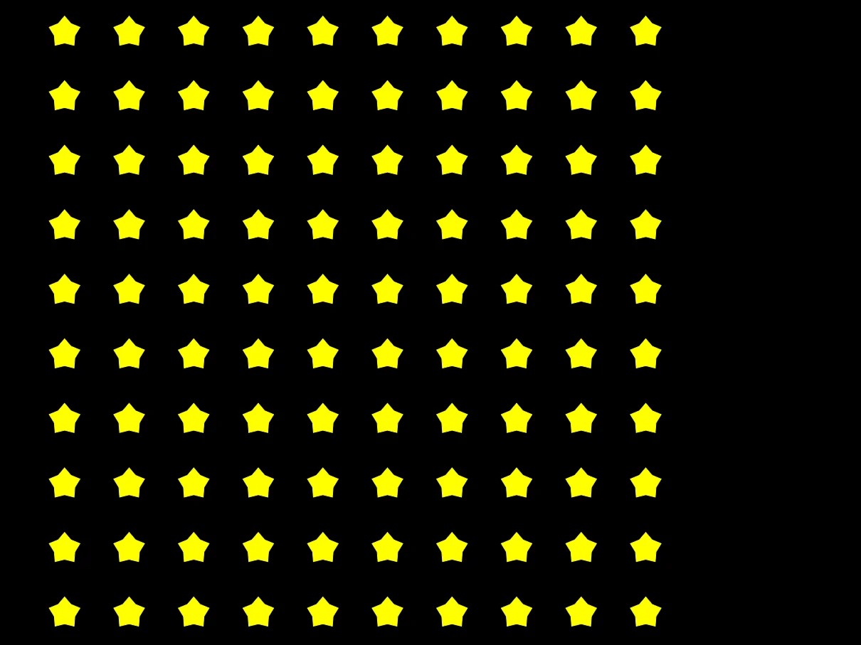 A grid of stars, waiting to be clicked!