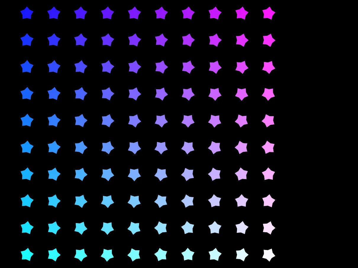 Can you make the Grid of Stars look like this?
