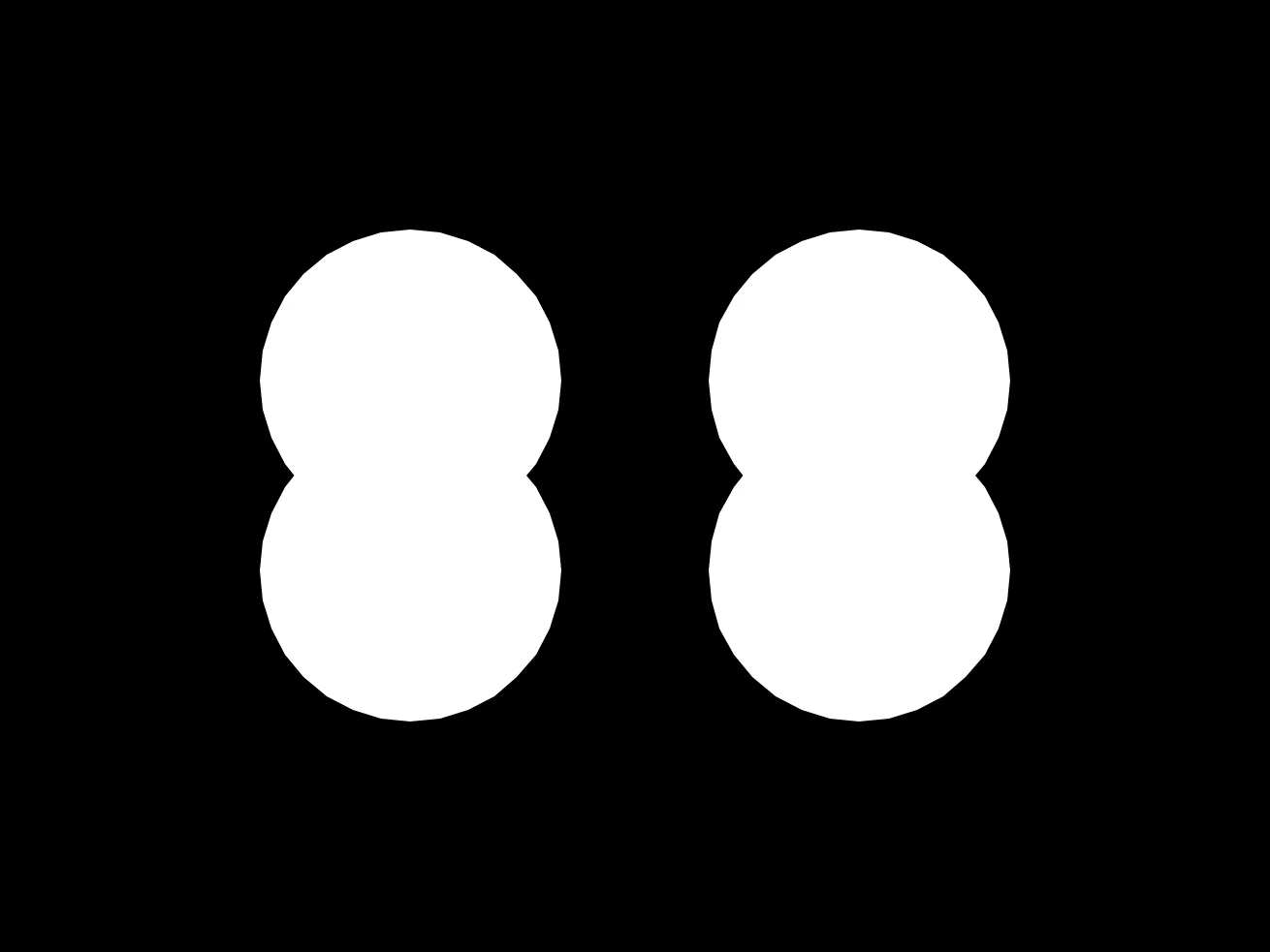 Looks a bit like a pair of snowmen!